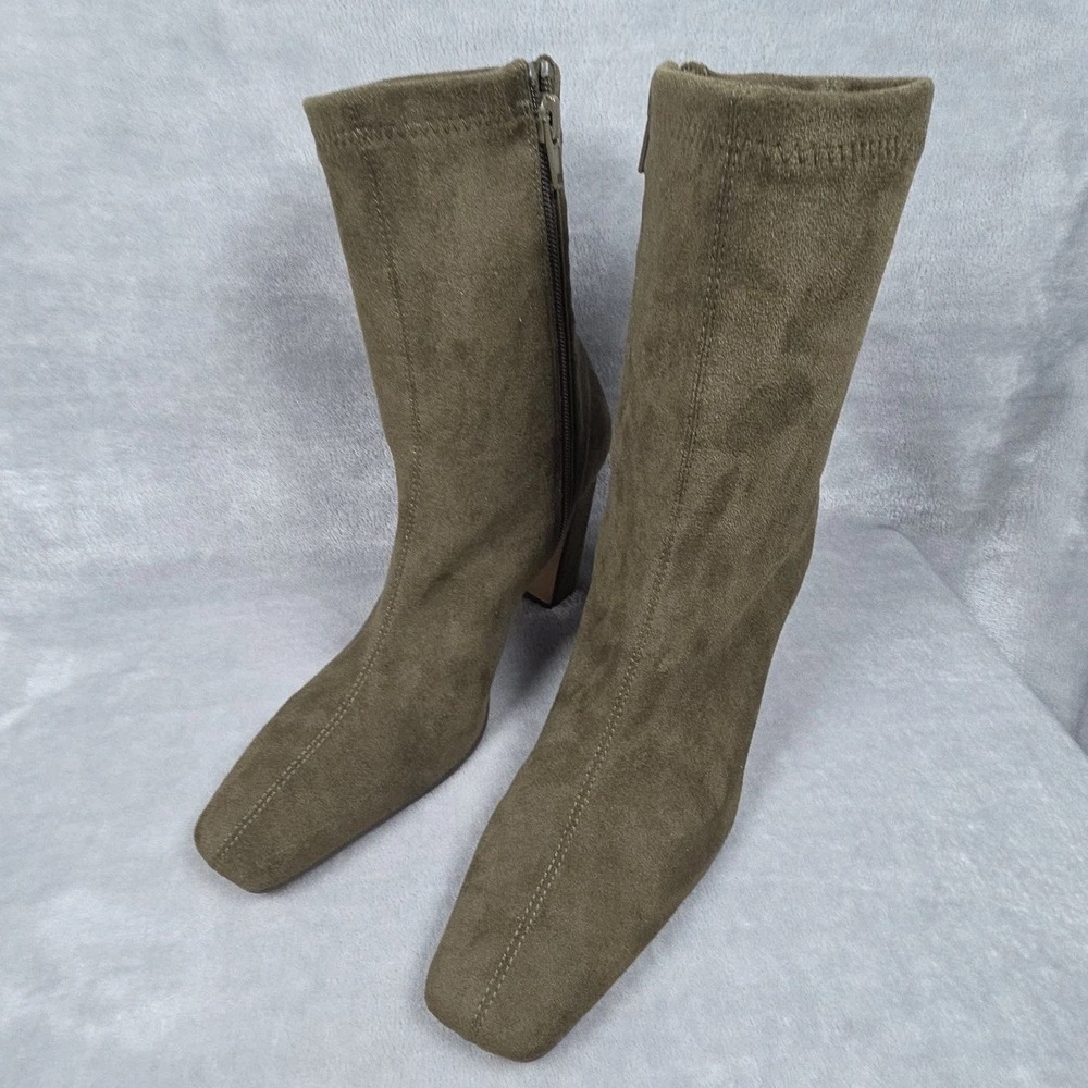 Steve Madden Womens Green Vinka Ankle Boot Size 10M Bohemian Festival Office